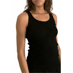 NEW PERFECTWHITETEE jagger layering tank in true black
